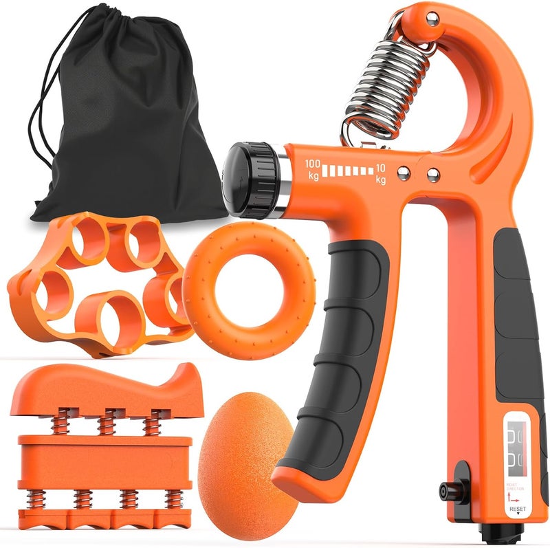 JKSHMYT Grip Strength Trainer Kits (5 Pack), Adjustable Resistance Forearm Strengthener, Hand Gripper Strengthener for Muscle Building - Image 1